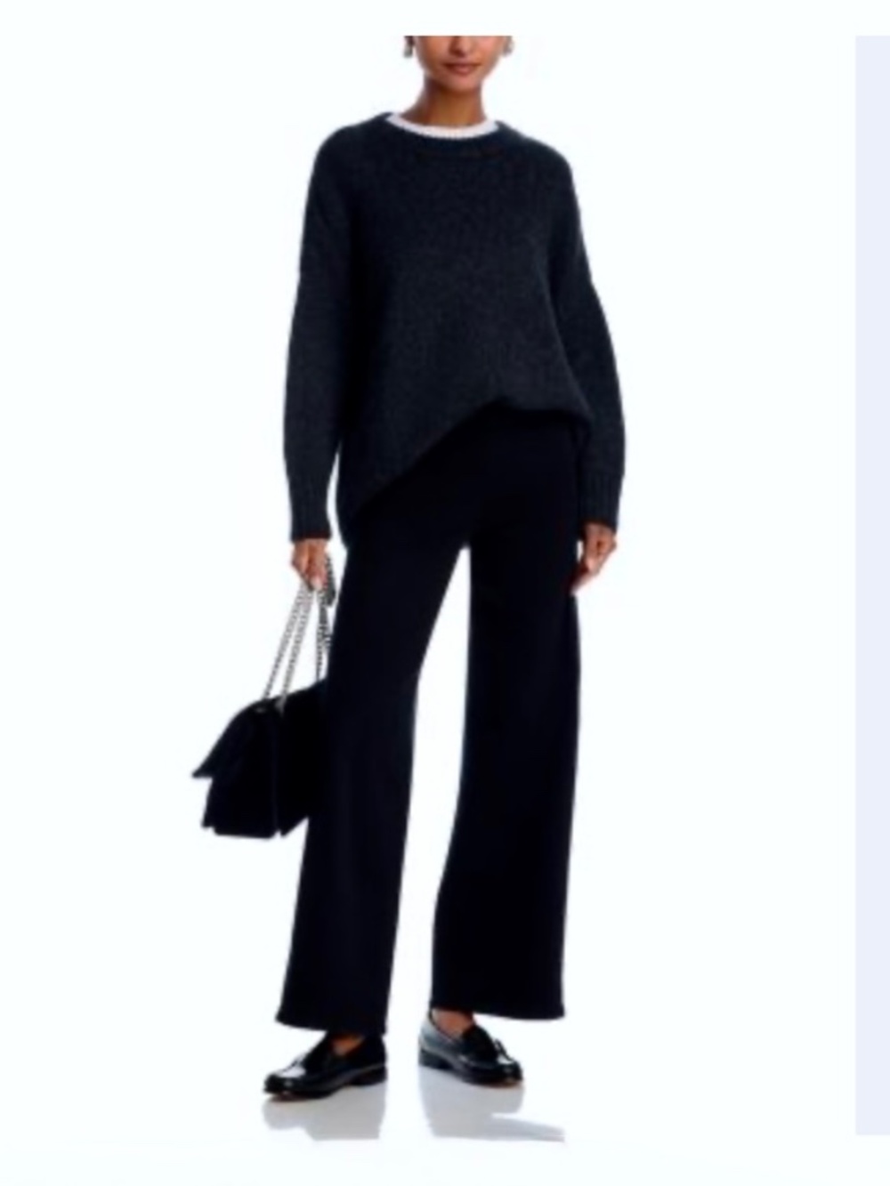 Frame Denim Jetset Wide Leg Crop Jeans in Sheen Noir Size 30-33
